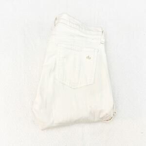 Rag & Bone Bright White Motorcycle Skinny Denim Jeans Size 27 W15410337